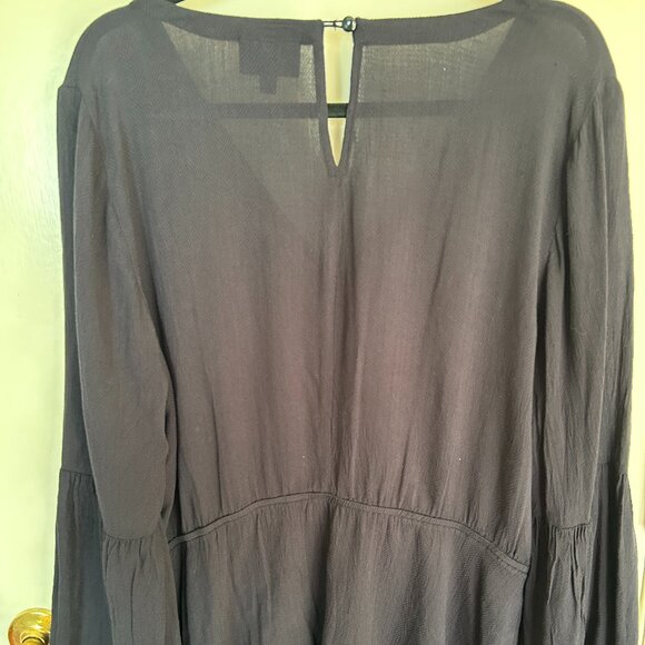 Lane Bryant Black Boho Bell Sleeve Whimsigoth Blouse – Size 20 - Picture 2 of 15